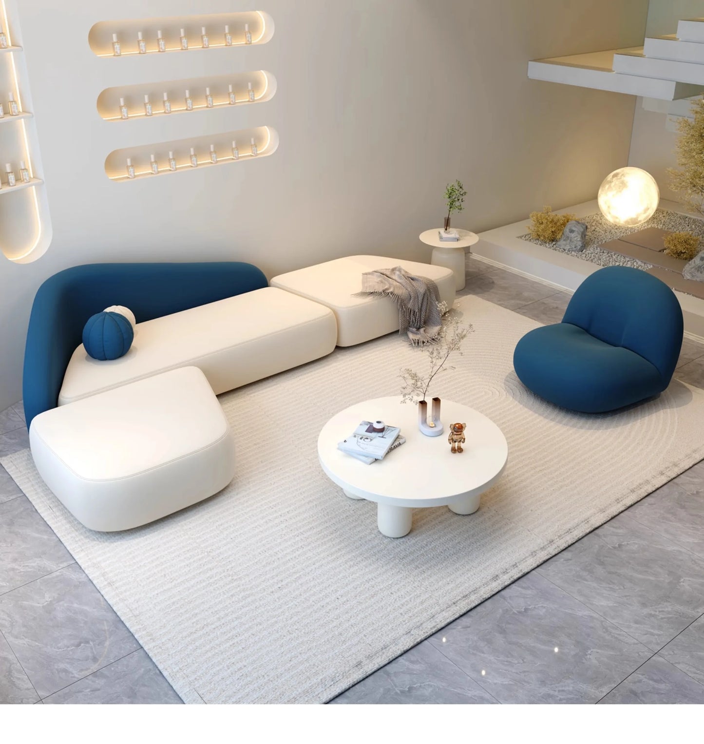 Relaxing Room Decor Living Room Sofas Sets Lounge Minimalist Sofas Recliner Puffs Lazy Couch Koltuk Takımı Trendy Furniture