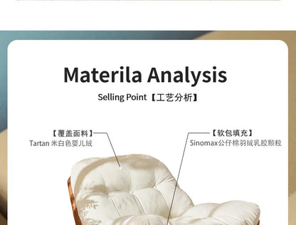 Medieval Style Rotating Nest Chair for Living Room Balcony Home Decor Luxury Fabric Lazy Leisure Single Sofa Chair