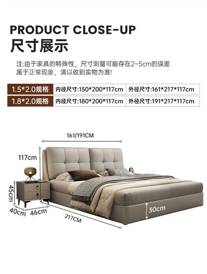 Queen Storage Bed Bedroom King Size Double Modern Frame Bed Headboard Luxury Sleeping Camas De Dormitorio Home Accessories