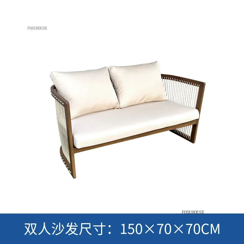 Outdoor Aluminum Alloy Garden Sofas Courtyard Open-air Leisure Sofa Chair Hotel Leisure Dining Chair Waterproof Single Chairs HH