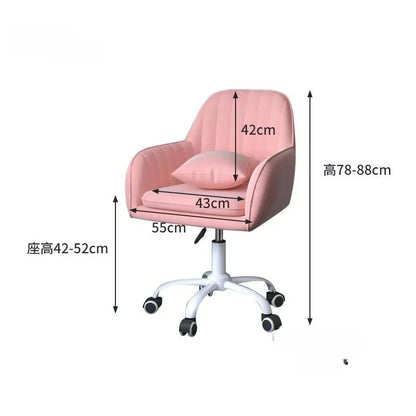 Modern Lift Swivel Office Chairs Study Room Chair Home Backrest Leisure Makeup Chair Bedroom Comfortable Computer Gaming Chair