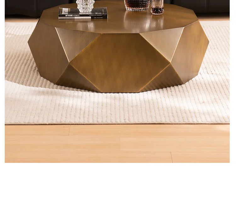 D36Light luxury modern simple living room home new designer special-shaped stainless steel creative coffee table