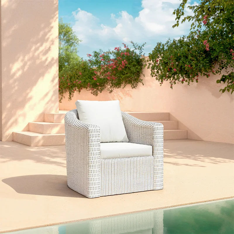 Outdoor rattan sofa combination, courtyard waterproof and sun protection villa, outdoor balcony, leisure furniture combination