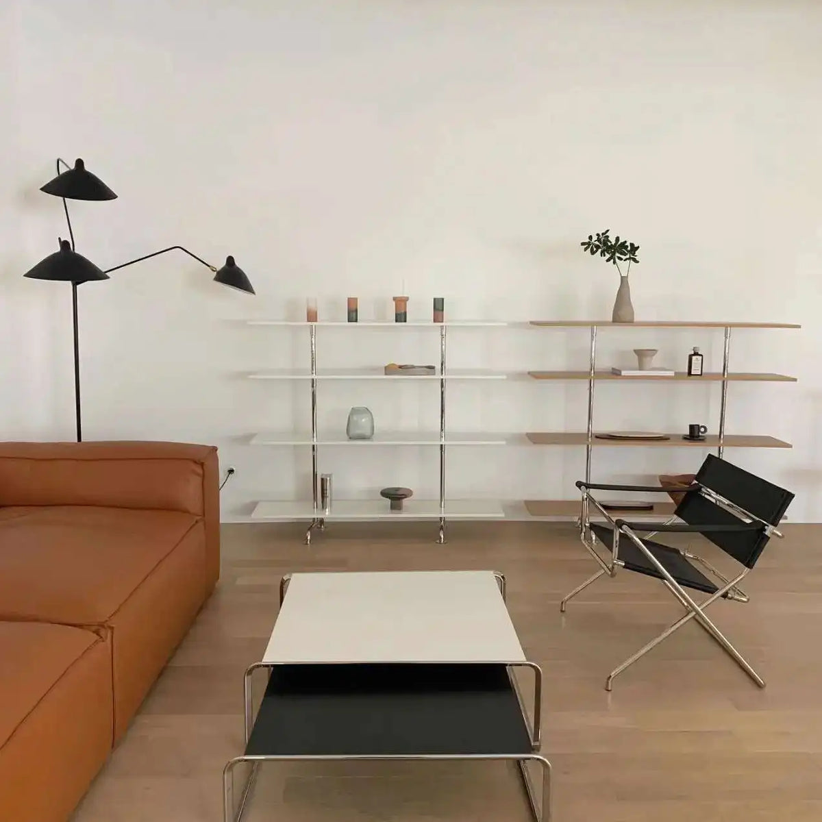 Bauhaus Stainless Steel Medieval Personality Black and White Rectangular Side Several Combination Home Living Room Coffee Table