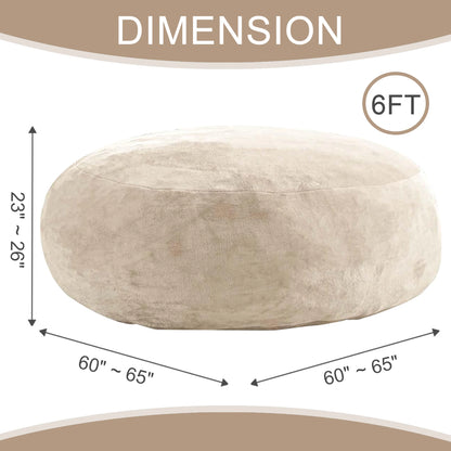 Bean Bag Chair for Adults,6FT Oversize Floor Bean Bags Offers Ample Space for Adults,Memory Foam Giant Bean Bags,Lounger Versati