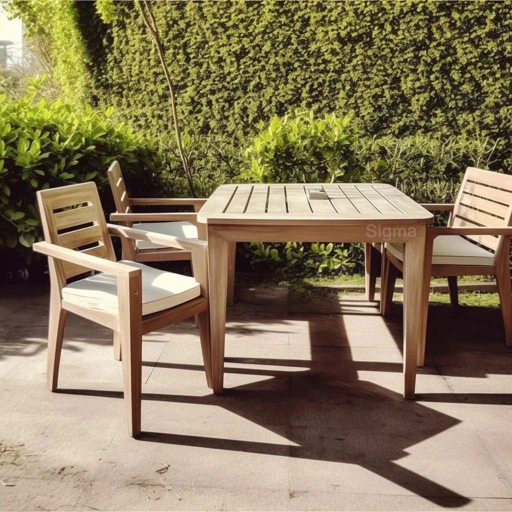 Durable Modern Teak Farmhouse Outdoor Garden Sofa Set Waterproof 2-Year Warranty Eco-Friendly Comfortable Solid Wood