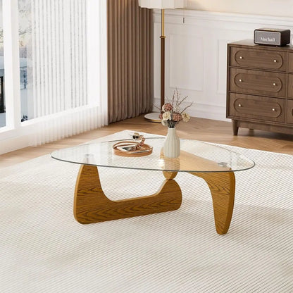 Modern Glass Coffee Table for Living Room mid Century Small Coffee Table Stylish Coffee Tables, Suitable for Bedroom Living Room
