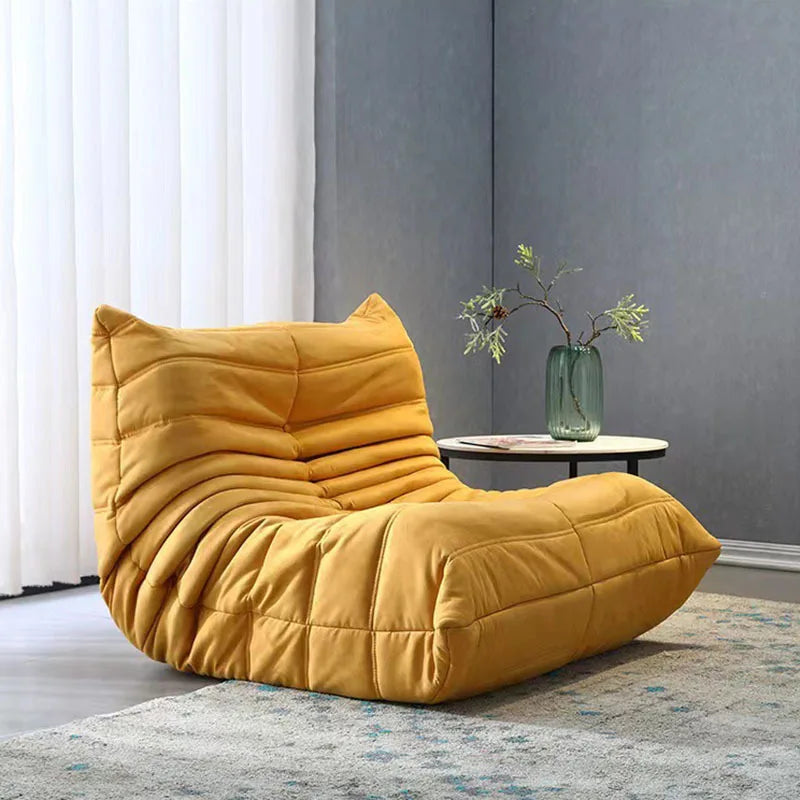 BLazy fabric bedroom living room cream wind can lie down and sleep leisure balcony single chair