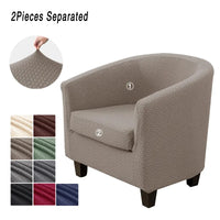 1Set T Jacquard Tub Chair Cover Anti-dirty Stretch Armchair Slipcover Single Sofa Case with Cushion Cover Furniture Protector