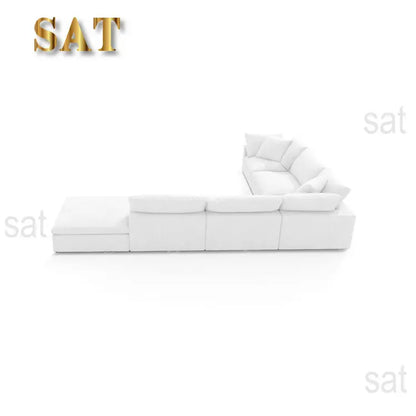 ♢X Modern Luxury White Modular Cloud Sofa 6 Seater U Shape  Sofa Sets Couches  Cloud Sectional Couches for Living Room&