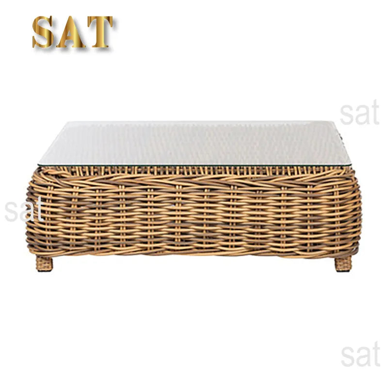Modern Leisure Hotel Outdoor Garden Lounge Sofa Sectional Set Wicker Rattan Patio Balcony Furniture for Living Room