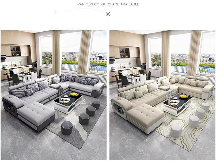 Nordic Italy Leather Lounge Genuine Leather Sectional Big Sofa l Shape Living Room Sofas Leather Luxury Corner Furniture
