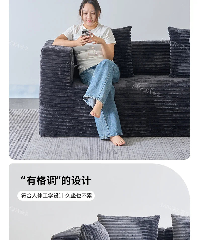 Oversized Boneless Double Lounge Sofa Chair Compressed Sectional Cloud Couch Corduroy L Shape Sofa Bed Couch Divano Da Soggiorno