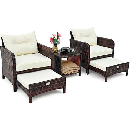 Hot SalesDygj Modern Design Outdoor Patio Furniture Durable & Comfortable Wicker Rattan Sofa Set & Garden Chair For Courtyard &