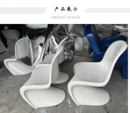 LXY simple household modern small apartment FRP electroplating armrest dining chair household leisure chair