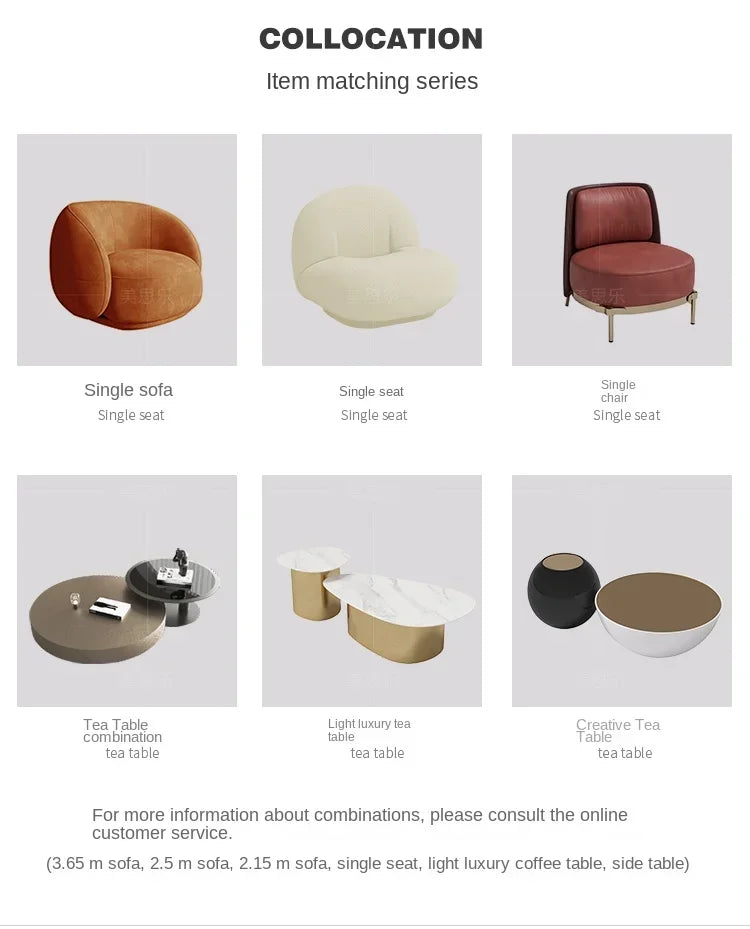 apply Customized modern luxury curved sofa combination leisure hotel villa beauty salon rest area reception hall special-shaped
