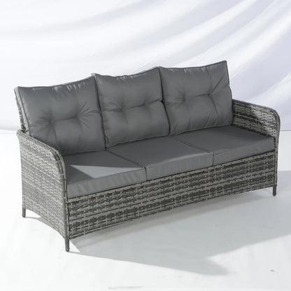 Rattan chair six-piece outdoor courtyard leisure balcony table and chair set coffee table open-air rattan chair combination