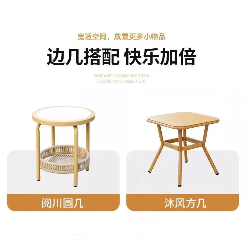 Balcony leisure rocking chair waterproof sunscreen courtyard recliner rattan