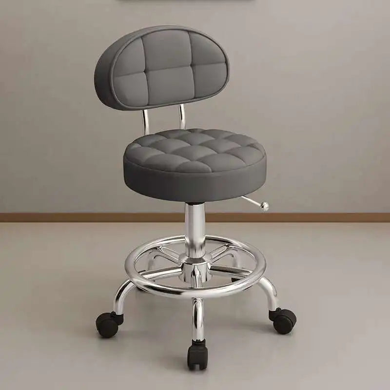 Aesthetic Hairdressing Chair Backrest Simple Rolling Rotating Barber Chair Portable Mocho Cadeira Barber Equipment MQ50BC