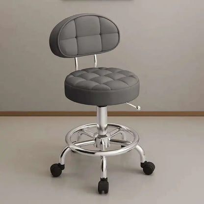Aesthetic Hairdressing Chair Backrest Simple Rolling Rotating Barber Chair Portable Mocho Cadeira Barber Equipment MQ50BC