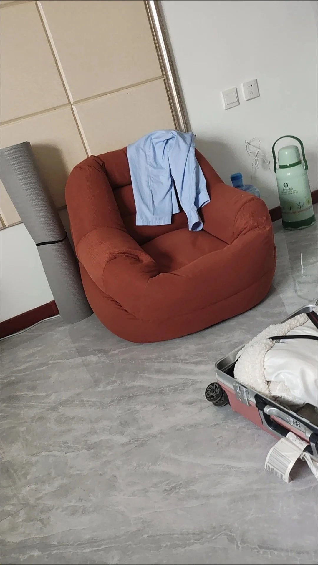 Single Person Sofa Chair EPS Particle Leisure Recliner Small Apartment Living Room Bedroom Trendy Furniture