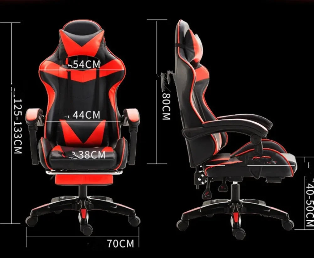 1 X Office Gaming Chair Lumbar Support Swivel Desk Armchair Wheels Office Home Chair Professional LOL Computer WCG