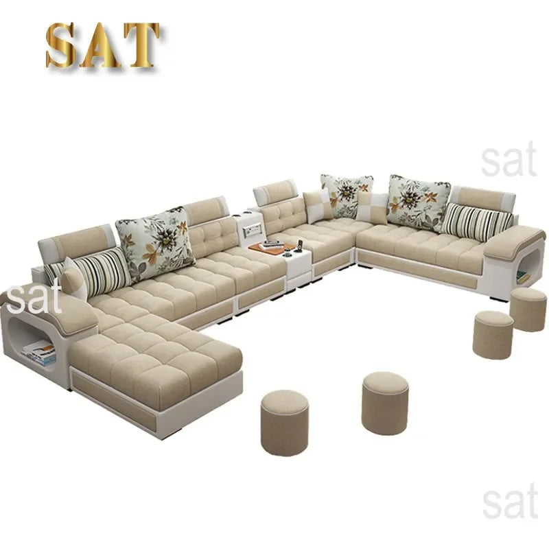 -Modern Design Living Room Sofa Leisure Corner Sofa Set