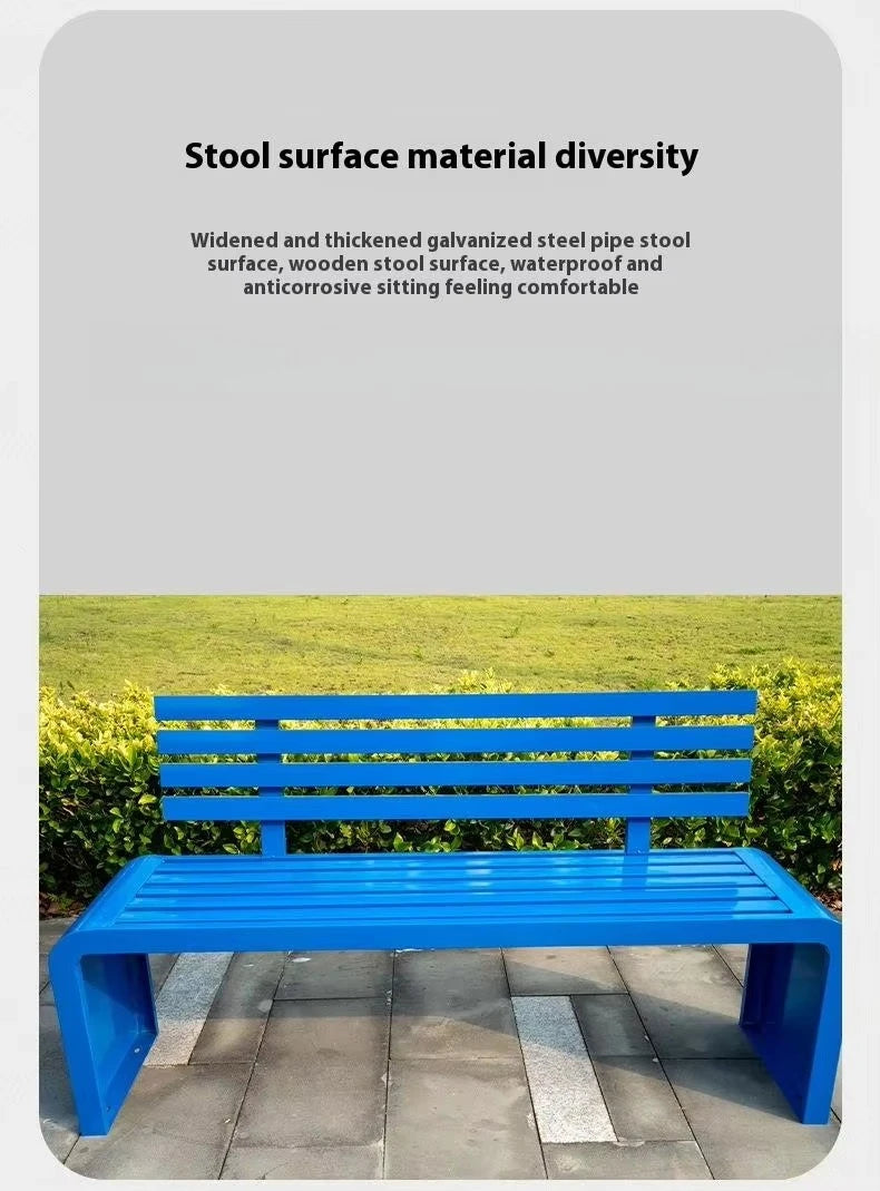 Outdoor Waterproof Sales Park New Hotel Patio 2022 Design Wholesale Steel Wooden Garden Bench