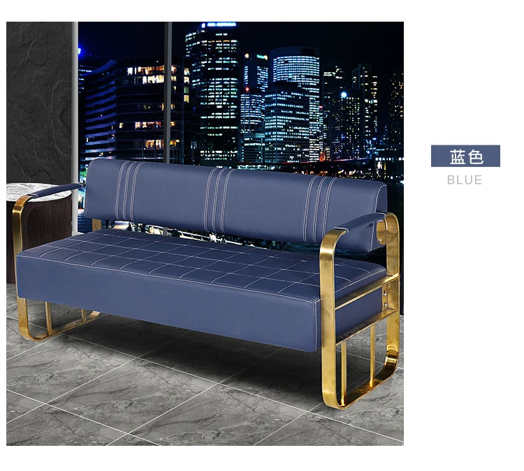 Barber Shop Sofa Waiting Chair Simple Modern Nordic Double Studio Salon Sofa