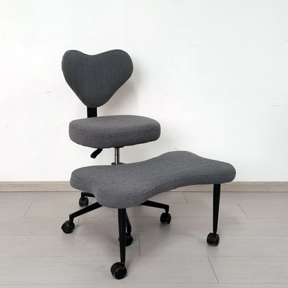 Cross Legged Chair - Meditation Chair With Wheels  ADHD Chair Height Adjustable Seat  Adjustable Footstool