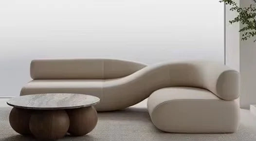 Canapé moderne de luxe en velours, tissu de villa, canapé double pour salon, design personnalisable, mobilier de salon.