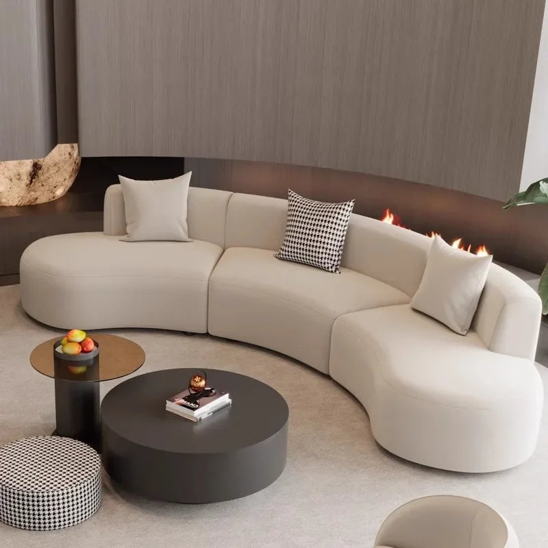 Hotel lobby sofa coffee table combination sales office negotiation rest area reception beauty salon club corner arc