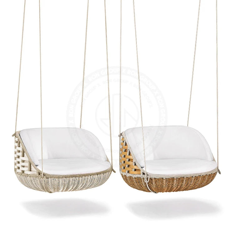 High Quality Wholesale Outdoor Garden Furniture Single Seating Tree Reclining Rattan Chairs Hammock Swing Egg Patio Chair