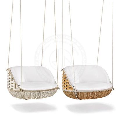 High Quality Wholesale Outdoor Garden Furniture Single Seating Tree Reclining Rattan Chairs Hammock Swing Egg Patio Chair