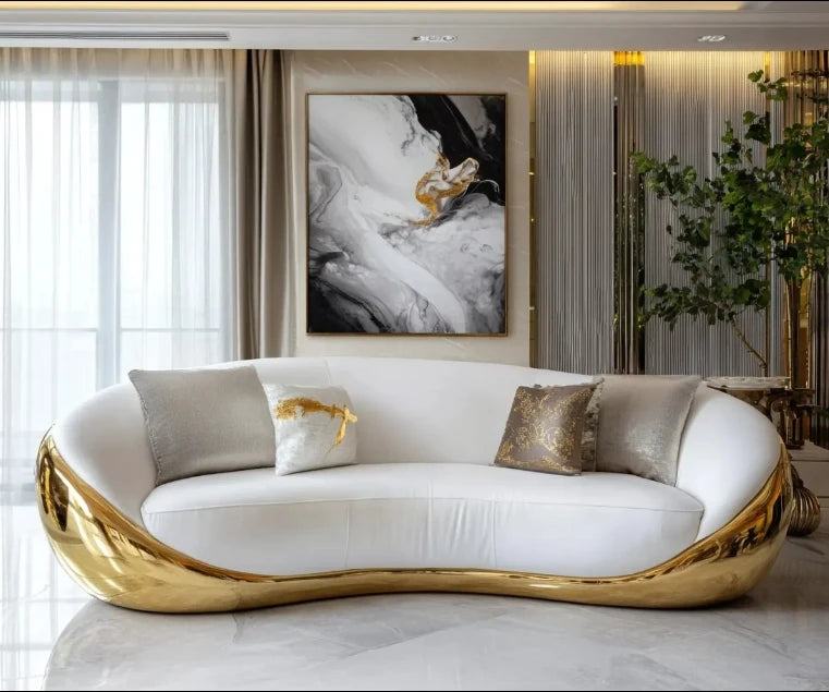 Modern Design Living Room Furniture Combination Leather Luxury Sofa Set