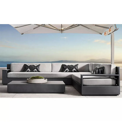 New Design Patio Outdoor Furniture Sofa Set Large Aluminum Outdoor Garden Sofa Terrace Furniture Outdoor