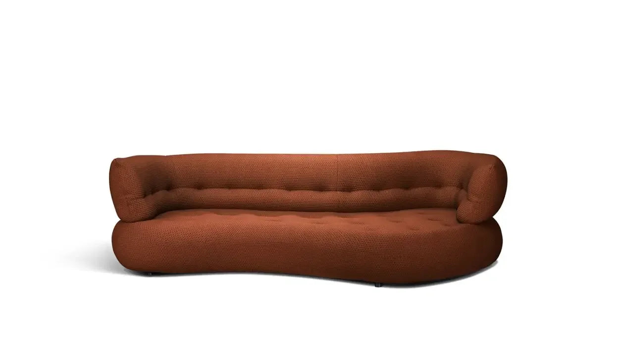 A Sofa Italian simple curved fabric sofa custom Foshan furniture