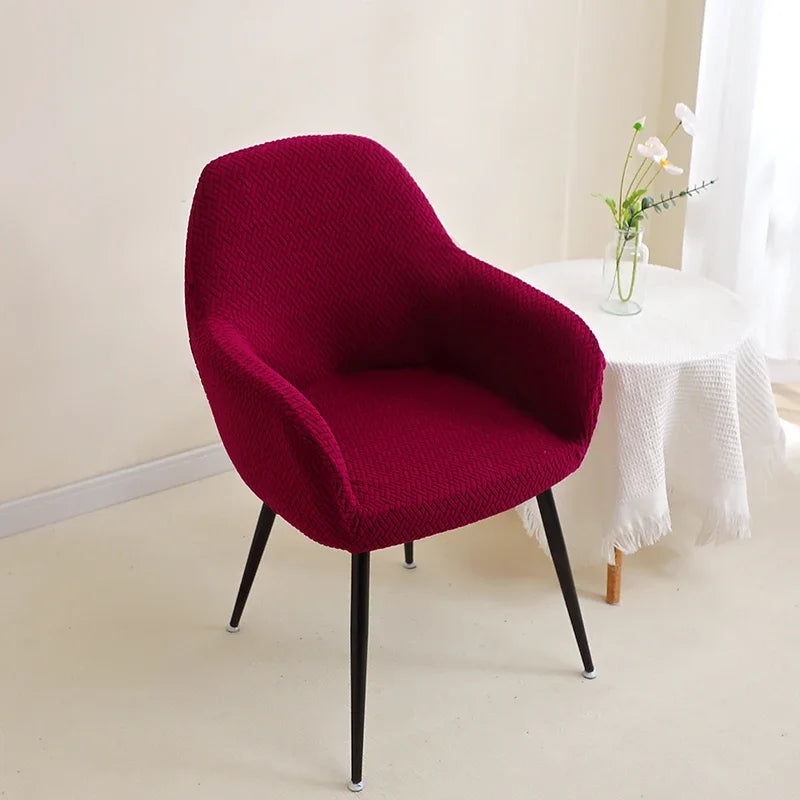 1/2pcs Jacquard Chair Covers High Arm Dining Chair Cover Elastic Chair Seat Slipcover Protector for Wedding Living Room Home