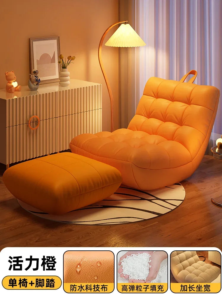 uu White Cream Living Room Chairs Relaxing Balcony Throne Comfortable Vintage Beauty Chairs Ergonomic Fauteuil Trendy Furniture