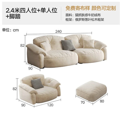 Lounge Living Room Sofas Fabric Minimalist Modern Design Sofa Elegant Comfortable Kanapy