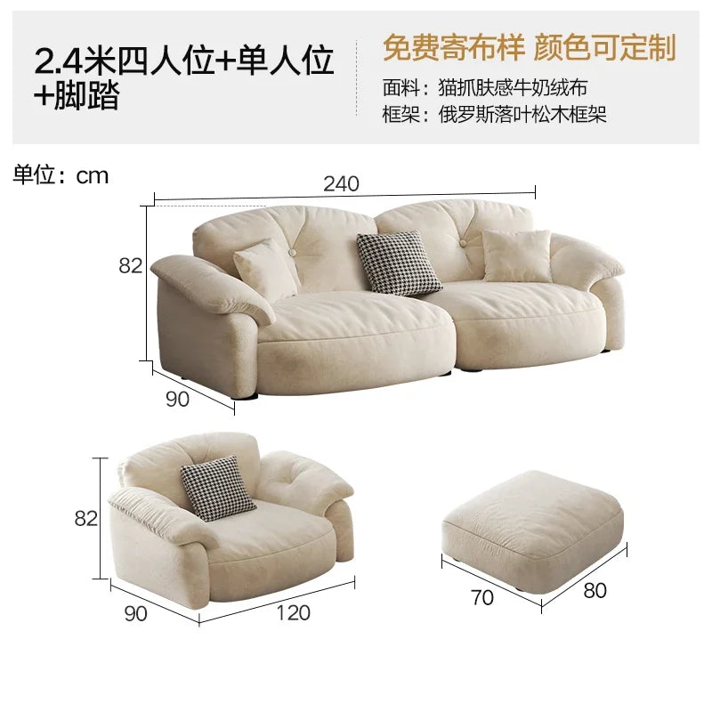 Lounge Living Room Sofas Fabric Minimalist Modern Design Sofa Elegant Comfortable Kanapy
