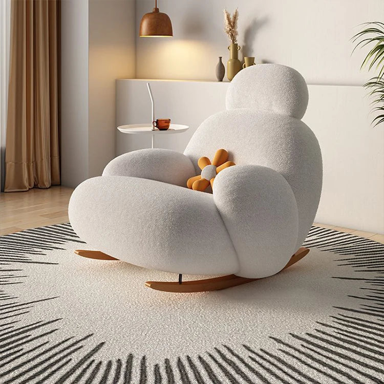Single Recliner Waterproof Sofa Chairs Velvet Fabric Nordic Modern Rocking Sofa Living Room Furniture Sofa Set