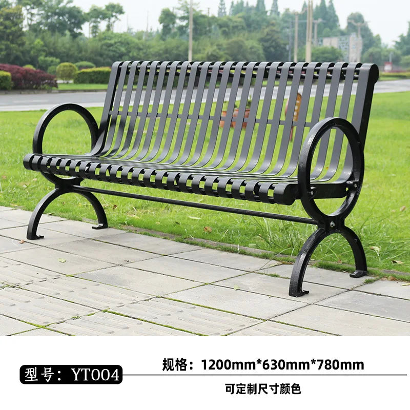 Park chairs, outdoor benches, cast iron leisure, wrought iron community chairs, double seats, courtyards, outdoor park benches