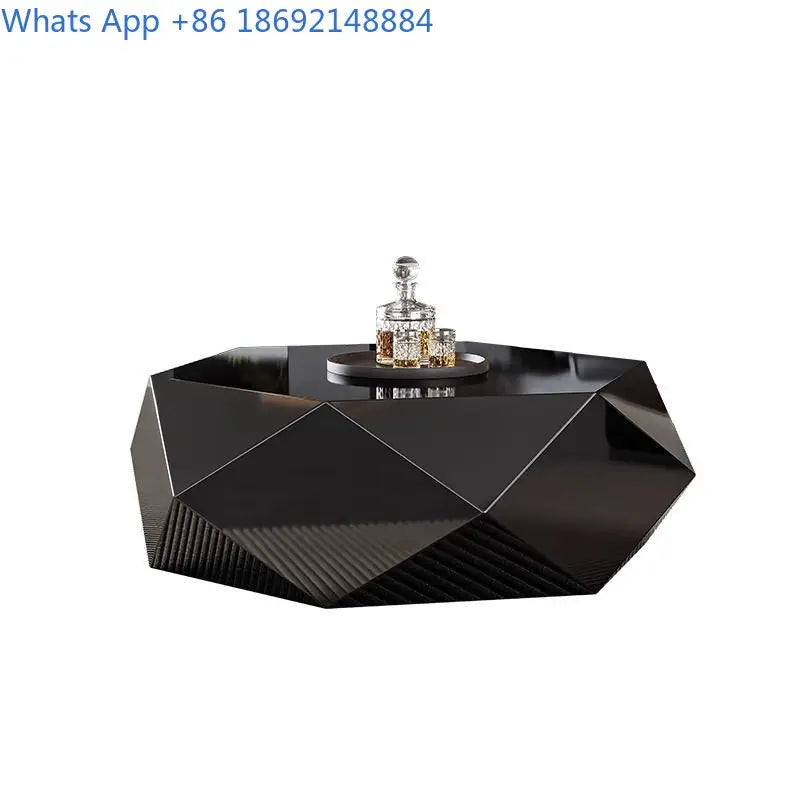 Italian Minimalist gold Diamond Coffee Table High-End Small Apartment Modern Simple Irregular Light Luxury Living Room