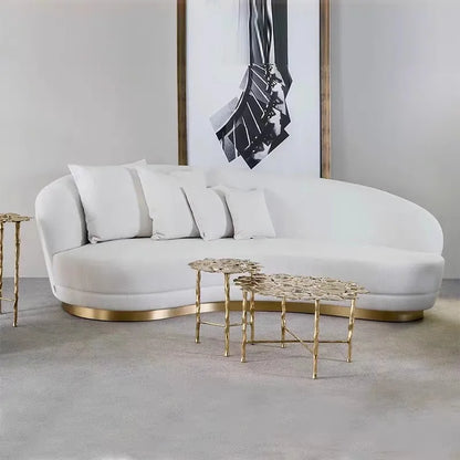 Simple clubhouse reception creative special-shaped light luxury beauty salon clothing store curved sofa