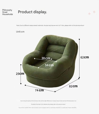 Single Person Sofa Chair EPS Particle Leisure Recliner Small Apartment Living Room Bedroom Trendy Furniture