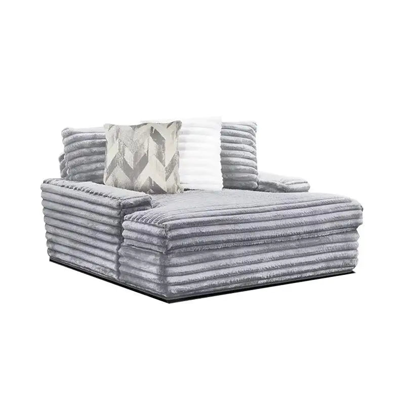 Vacuum Compressed Comfy Corduroy Fluffy Sofa Set Furniture Living Room Modular Couch Modern L Shape Sectional Sofa