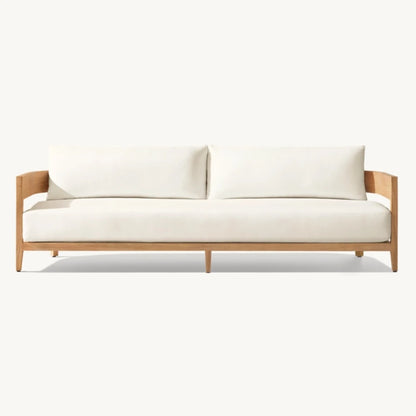 Outdoor Garden Sofas Patio Balcony Outside Couch Teak Wood Garden Furniture Sofa with Cushion Sofa