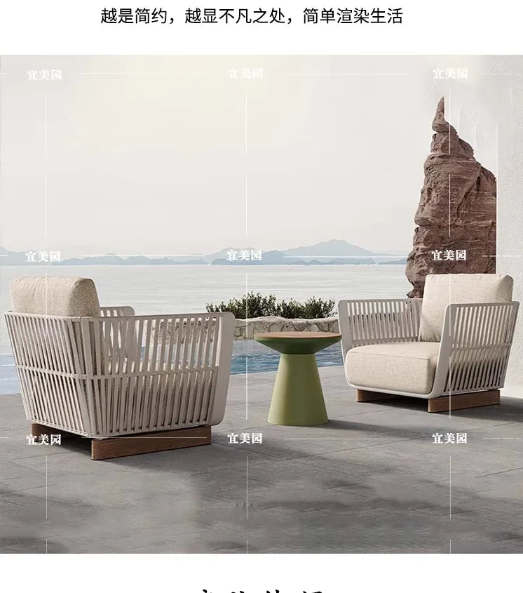 Leisure Outdoor Sofas Balcony Accent Design Courtyard Hotel Garden Sofas Floor Nordic Office Furniture Arredo Giardino Lshysf