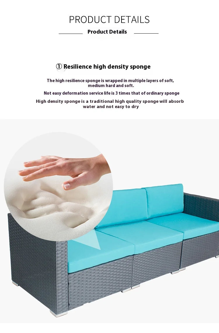 Wholesale Outdoor High Quality Sofa Rattan Sofa Garden Dining Sofa Outdoor Patio Furniture